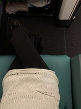 denit layered knit dress