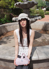 Clover Ruffle Beanie - Light Grey