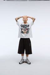 ウィークエンドウォリアーピーポーアートワークTシャツ (ホワイト)