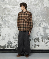 FLANNEL CHECK SHIRT_BROWN