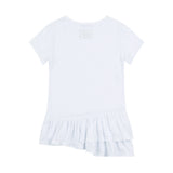 フリルレイヤードドットTシャツ (White) F25QB128