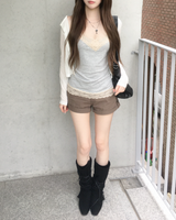 Grey lace sleeveless