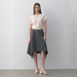 (SK-5011)POINTED HEMLINE FLARE SKIRT