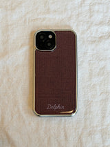 EMBROIDERY KNIT EPOXY CASE_BROWN