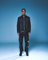 DENIM LINE ZIPPER JACKET (BLACK)