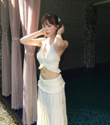 [ 3-piece / dress mood ] sieta rope halter bikini