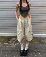 スナップビッグカーゴバミューダパンツ
