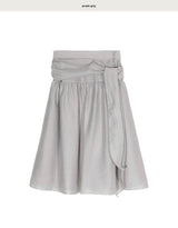 laurel low wrap chiffon midi flare sk