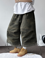 STRAP🪢 MILITARY CAMOUFLAGE PARACHUTE BERMUDA 🩶🖤💚2COLOR