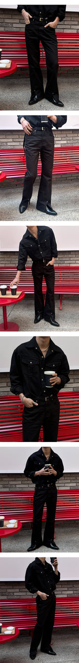 [SET UP가능] Western pocket bulky cotton shirts(2color)