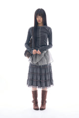 Nico shirring wrap skirt