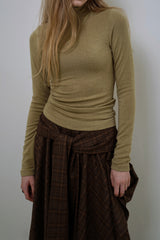 Wool turtleneck top_mustard