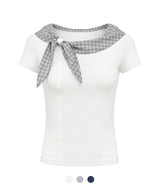 Mave Check Layered Tee