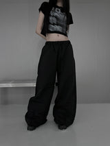 under nylon shirring pants (2color)