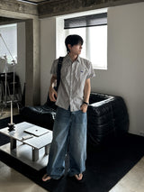 Saint Label Striped Short-Sleeve Shirt