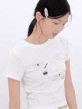 Baking Print T-Shirt(PINK)
