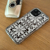 SUMMER CROCHET HARD JELL CASE _ SQUARE