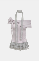 Noir Daisy Frill T-shirt