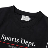 Sports Dept Logo Piping Nylon Pullover - Black