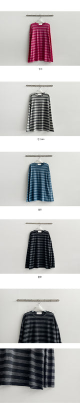 ベレンストライプボックスロングスリーブTシャツ
