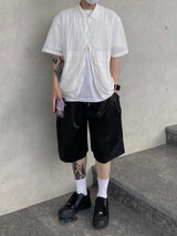 Nylon Pintuck Half Pants 2C
