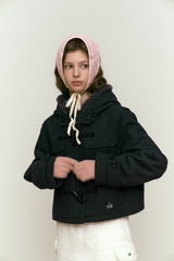 CHERRY CROP TOGGLE SHORT COAT [CHARCOAL]