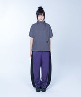 Semi-crop half neck symbol tee - CHARCOAL