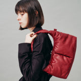 Soft Basket Hobo Bag (S)(burgundy)