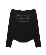 シアーウールテンセルロングスリーブT Black