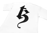 BETREZ OVERSIZED ACID WASH TEE - WHITE LOGO