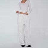 [made/4size] Tenen Herringbone Hip Pocket Wide Cotton Pants -5color