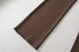 High-End Zipper Long Bootcut Pants
