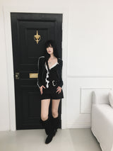 [Sepia] ベーシックコットンショーツ (Black/White)
