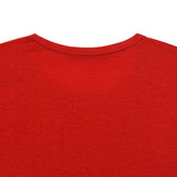 オーバーサイズシルケットスクープネックTシャツ RED