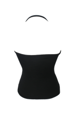 Ribbon crop halter top (2color)