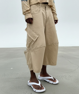 VTG BACK BOOTS CARGO SHORTS_BEIGE