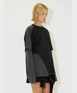 BICOLOR LAYERED LONG TEE