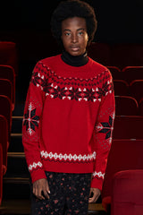 ARGYLE NORDIC KNIT / RED