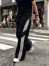 LMN Ballone Cut Line Track Nylon Pants (3 colors)