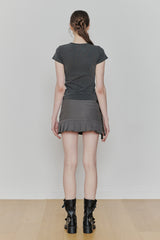 FRAGILE GRAPHIC TEE charcoal