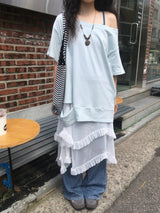 スリットオーバーサイズTシャツ