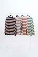 メリストライプロングスリーブTシャツ