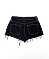 polky low-cut stitch short denim pt