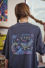 ブルーウェーブピグメント半袖Tシャツ