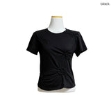 (3color) フラワー シャーリング ショートスリーブ Tシャツ