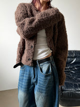 [Unisex] アルパカファーカーディガン(2color)