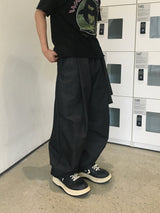 Nook's Herringbone Nonfaded Balloon Pants 3C