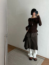 BUTTON PLAY PANEL SKIRT