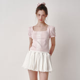 Lace Puff T-shirt (Pink)