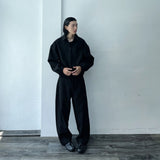 Cropped Zip Collar Jacket
